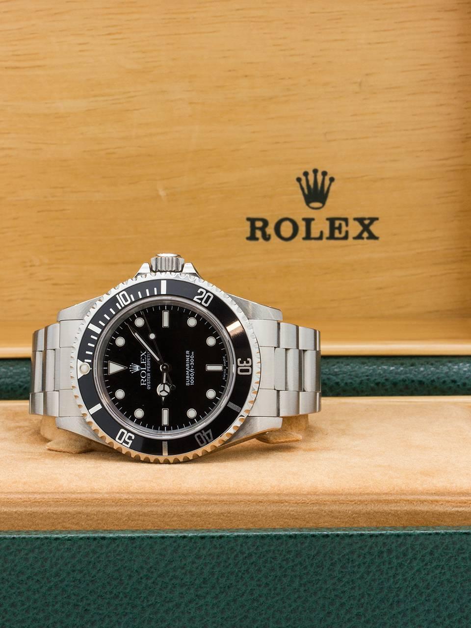 Rolex Stainless Steel Submariner Automatic Wristwatch Ref 14060, circa 2000 1
