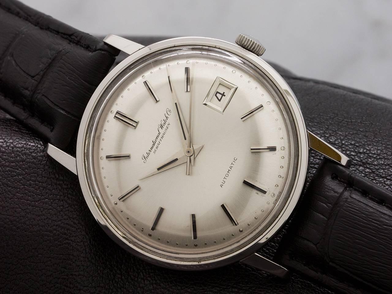 IWC Stainless Steel Date Automatic Wristwatch Ref R804A, circa 1960s 1