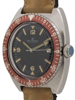 Bucherer Stainless Steel Diver Automatic Wristwatch, circa 1970s