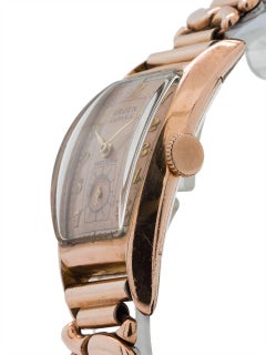 Gruen Rose Gold Filled Curvex Manual Wristwatch, circa 1930s