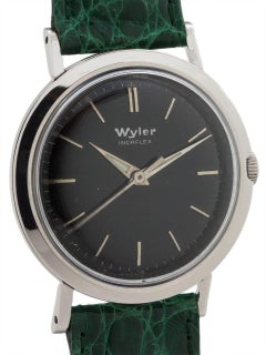 Wyler Stainless Steel Manual Wind Dress Wristwatch, circa 1960
