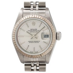 Rolex Ladies White Gold Stainless Steel Datejust Automatic Wristwatch circa 2003