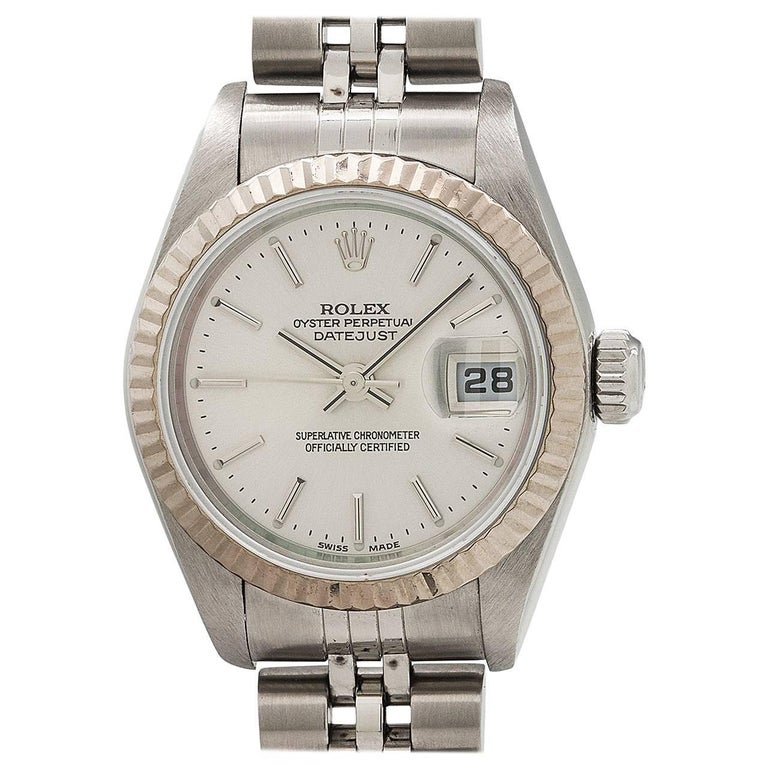 datejust white gold and stainless steel automatic