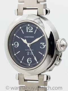 Cartier Stainless Steel Pasha C “Big Date” Wristwatch, circa 2000s