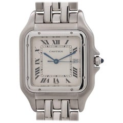 Cartier Stainless Steel Panther Jumbo quartz wristwatch, circa 1990s