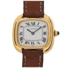 Cartier Ladies Yellow Gold Gondole quartz Wristwatch, circa 1990s 
