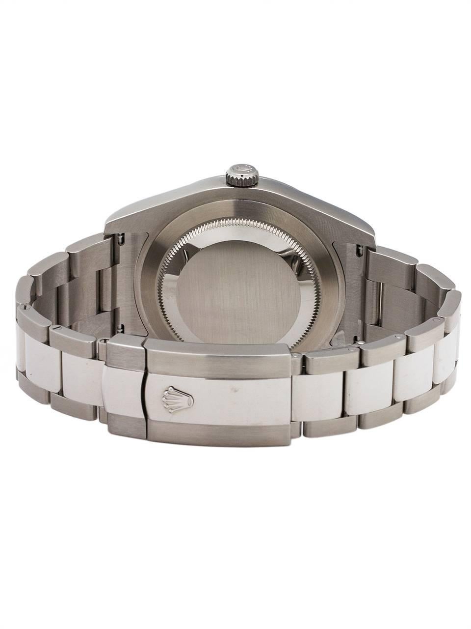 Modern Rolex stainless steel Blue Dial Datejust II self winding wristwatch c2016