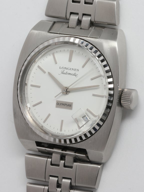 Longines Olympian Automatic, circa 1970s In Excellent Condition In West Hollywood, CA