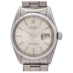 Rolex Stainless Steel Oyster Perpetual Original Dial Date Self Wind Wristwatch