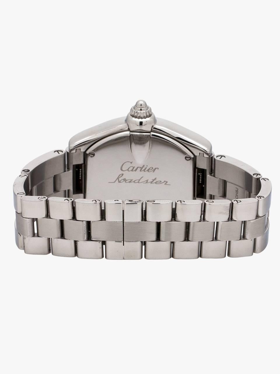 Women's or Men's Cartier Ladies Stainless Steel Roadster Quartz Wristwatch, circa 2000s