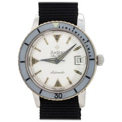 Zodiac Stainless Steel Seawolf Self Winding Wristwatch, circa 1960s