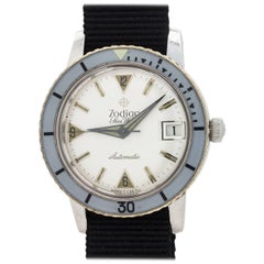 Zodiac Stainless Steel Seawolf Self Winding Wristwatch, circa 1960s