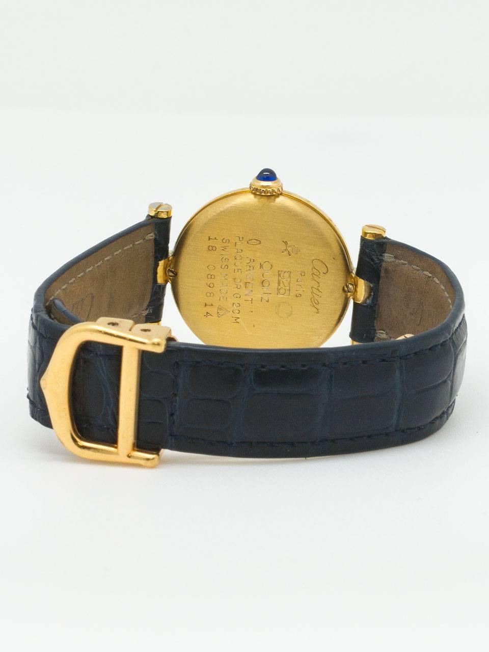 Women's Cartier Lady’s Vermeil Vendome Tank Must de Cartier Wristwatch