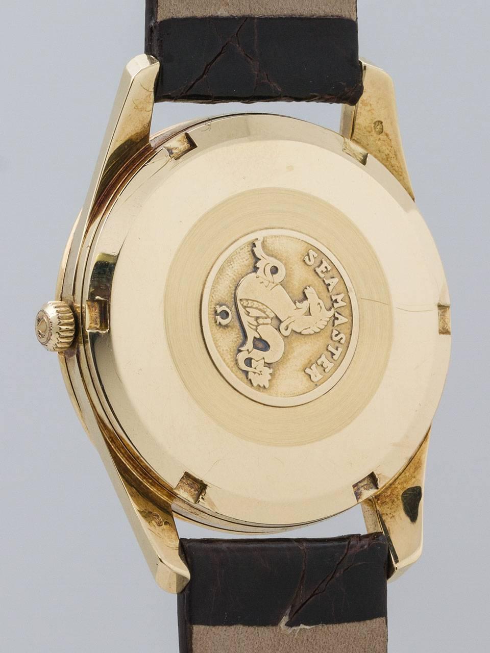 Men's Omega Yellow Gold Seamaster Automatic Wristwatch