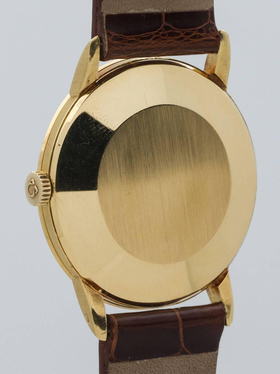 Omega Yellow Gold Geneve Wristwatch circa 1960 In Excellent Condition In West Hollywood, CA