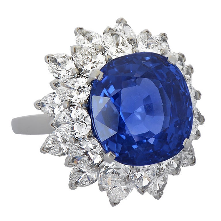 Bulgari 12 Carat Ceylon Sapphire Diamond Ring