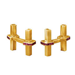 Boucheron Gold and Ruby Cufflinks