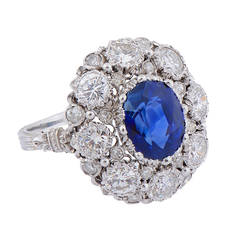 Sapphire & Diamond Cluster Ring by Buccellati