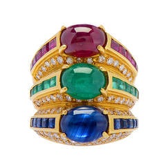 Ruby Sapphire Emerald Ring