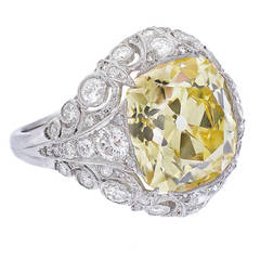 A. Tillander GIA Cert Fine Fancy Intense Yellow Diamond Cocktail Ring 12