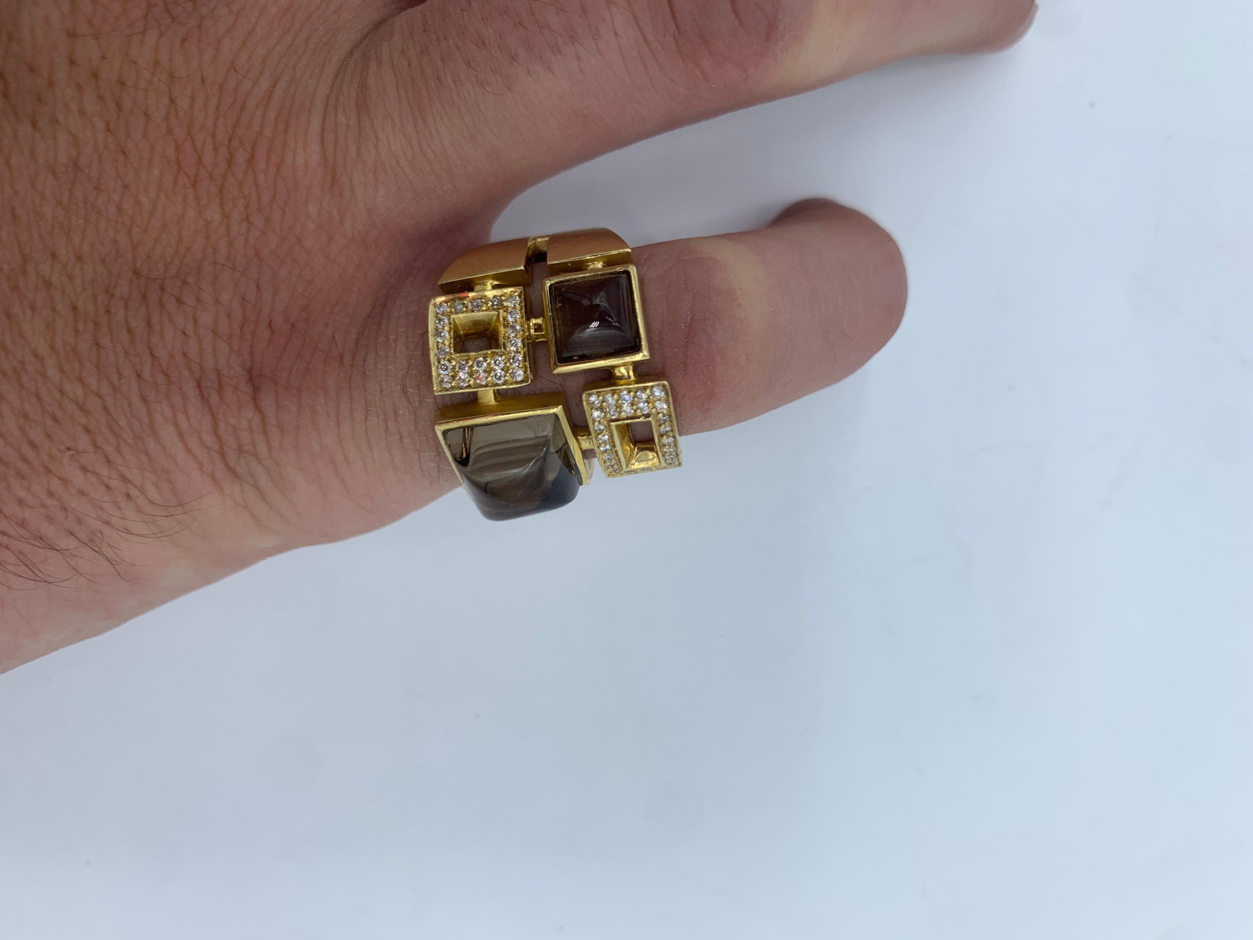 18 Karat Yellow Gold Diamond Ring 1