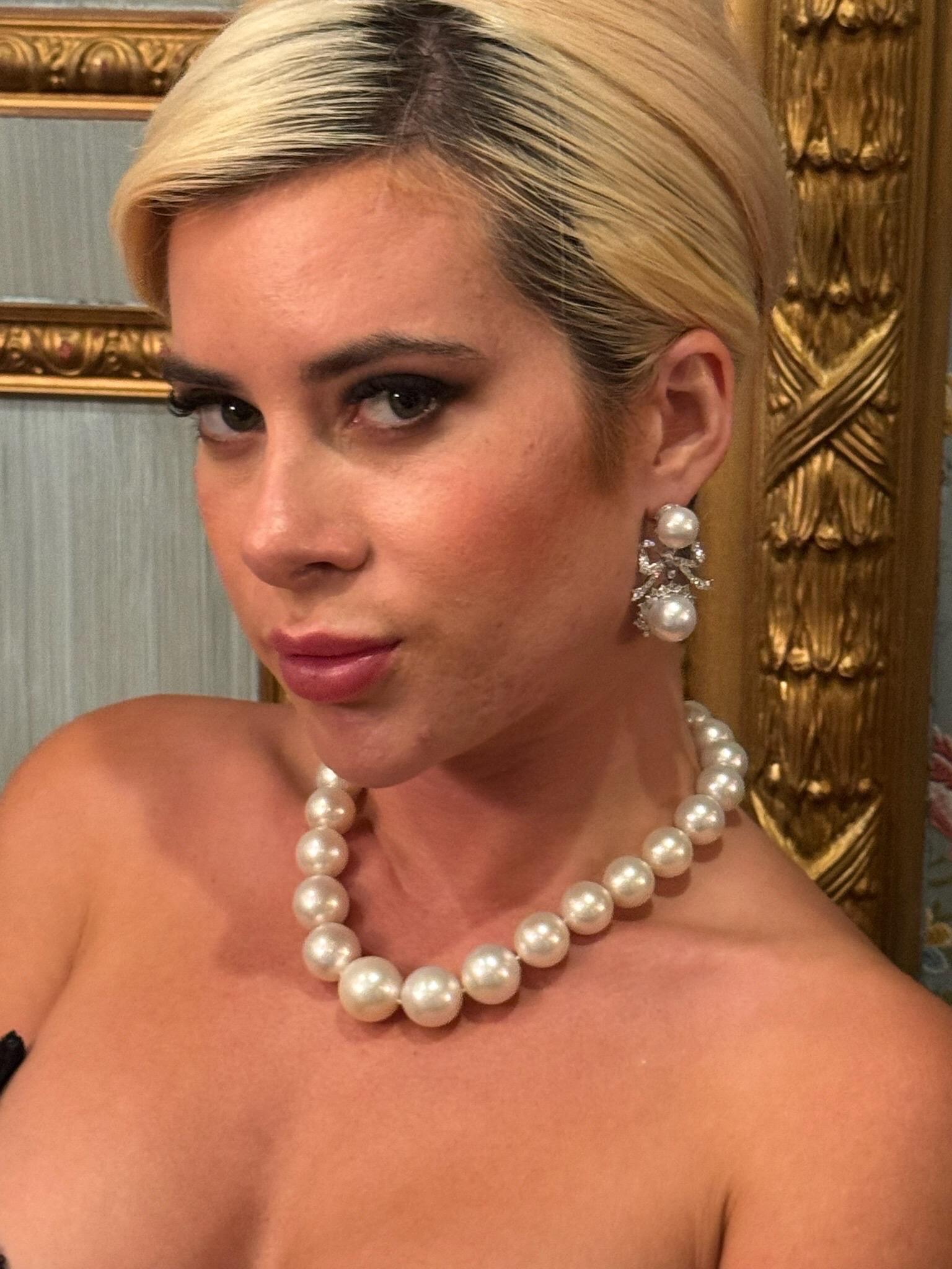 Rare 15-20mm South Sea Pearl Necklace In Excellent Condition For Sale In West Palm Beach, FL