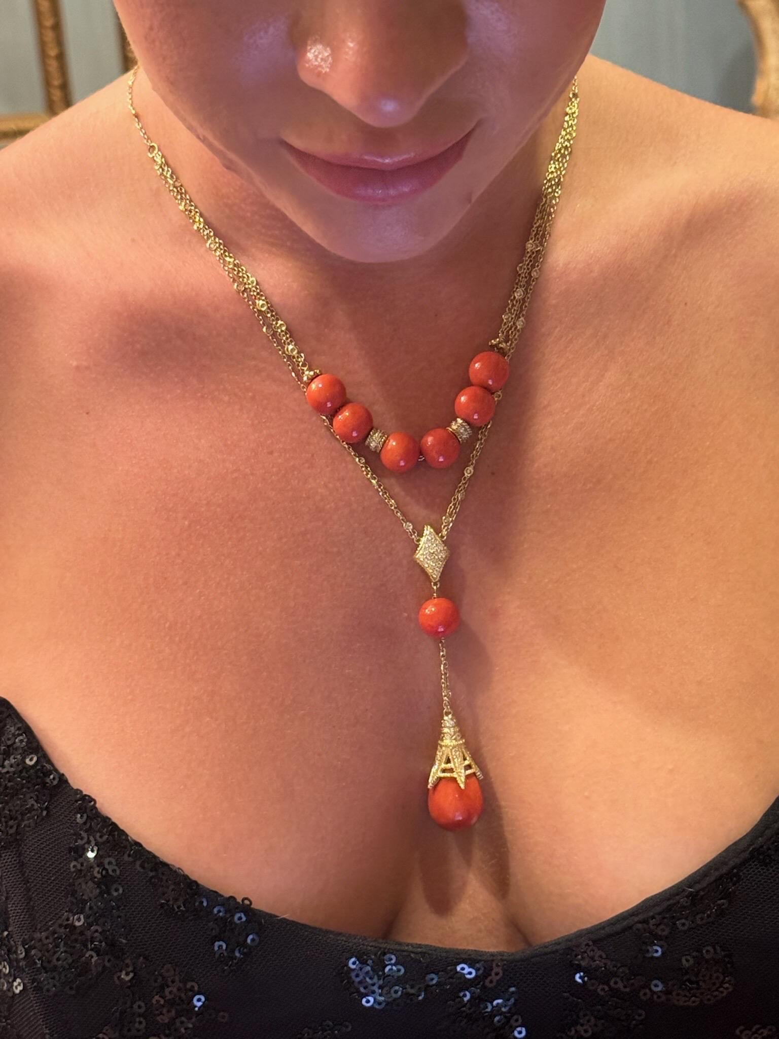 coral necklace design