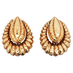 Tiffany, 18K Gold Door Knocker Earrings