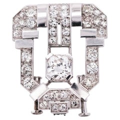 Art Deco, Platinum Diamond Brooch