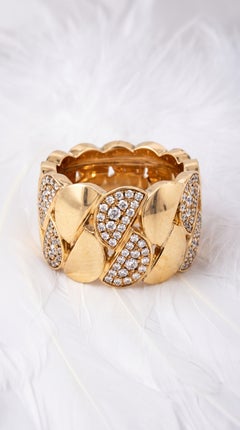 Cartier 18K Gold Diamond Band Ring, Circa 1960, 1.2ct, Size 7.25