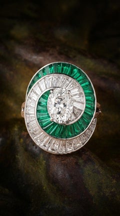 Oscar Heyman, Emerald Diamond Ring, Oscar Heyman Certificate