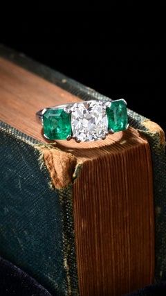 Van Cleef & Arpels, 3.26ct Diamond Emerald Ring, GIA, Certificate