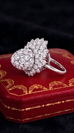 Cartier, Platinum Diamond Tulip Ring