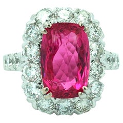 18K Gold Spinel Diamond Ring, GIA