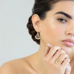 Ferri Firenze 18K Rose Gold Aria Ring with 1.43ct Champagne Diamonds