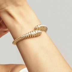 Ferri Firenze 18K Yellow Gold Champagne Diamond Bangle, 1.28ct