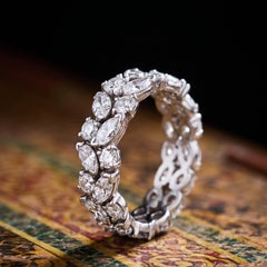 Tiffany & Co. Platinum Diamond Eternity Band, 3.25ct, Women's Ring