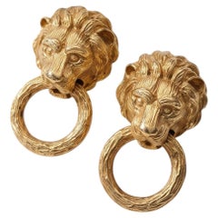 Van Cleef & Arpels, 18K Gold Lion Earrings