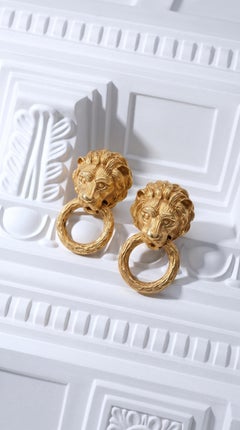Van Cleef & Arpels, 18K Gold Lion Earrings