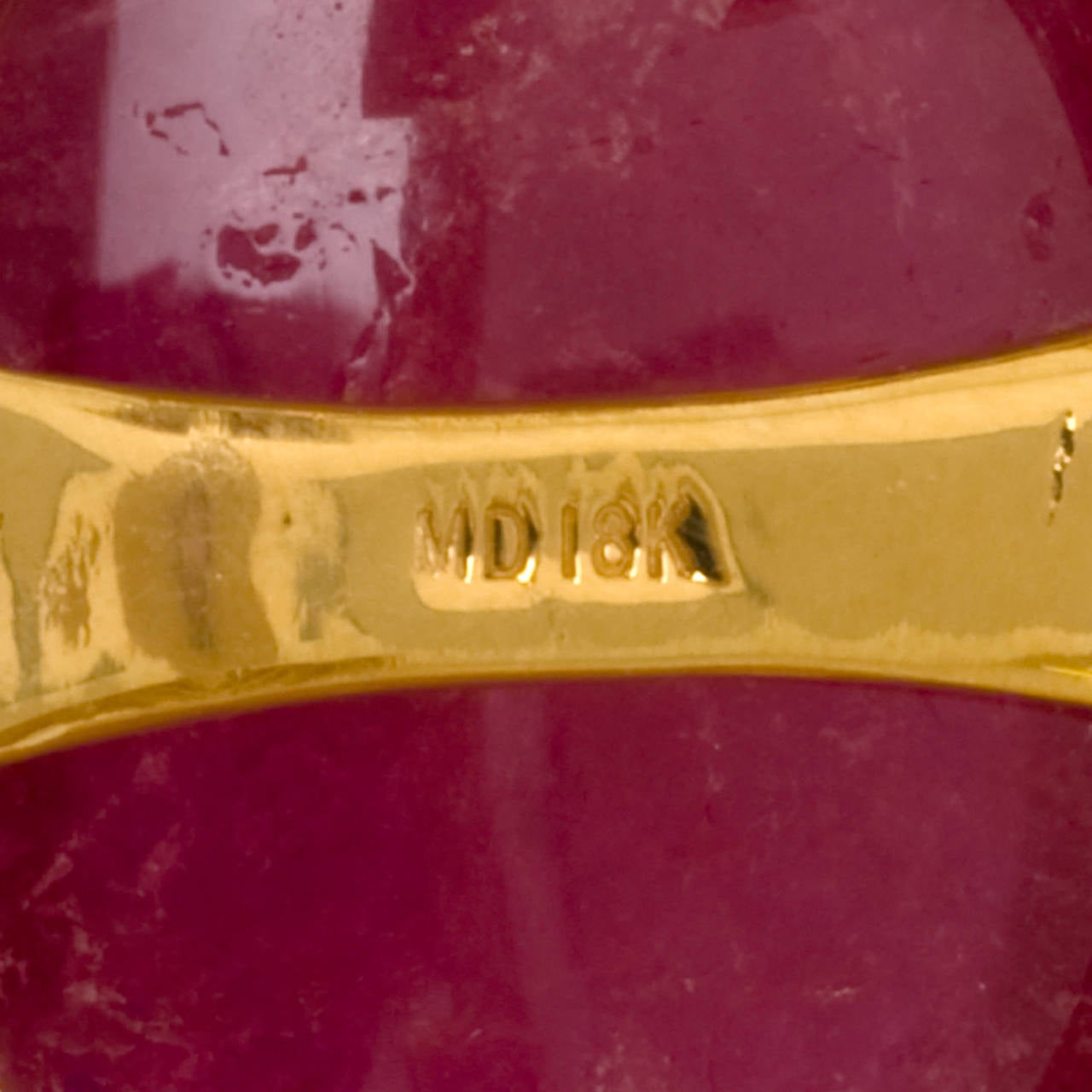 Women's Burmese Pink Tourmaline Cabochon Gold Bracelet For Sale