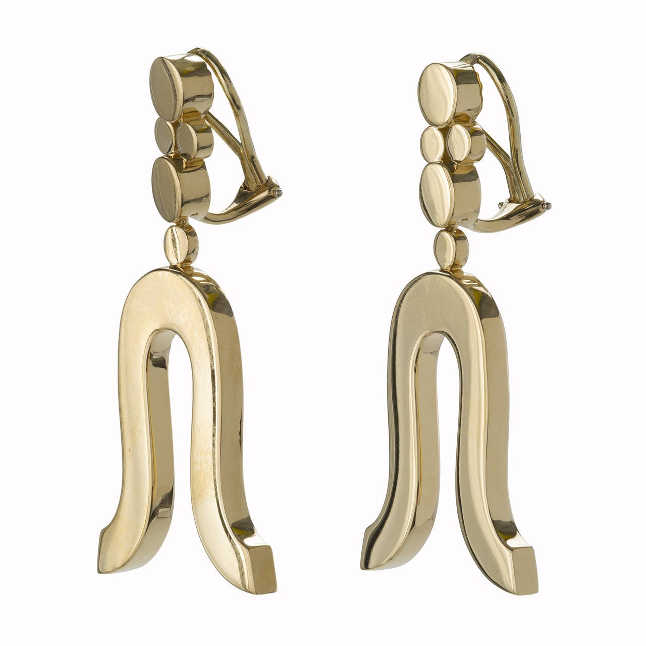 Maja DuBrul Gold Lyre Earrings