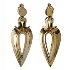 Sculptural Gold Clip Earrings 4