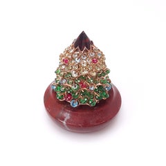 MOISEIKIN SV Bijoux de Noël miniatures plaqués or