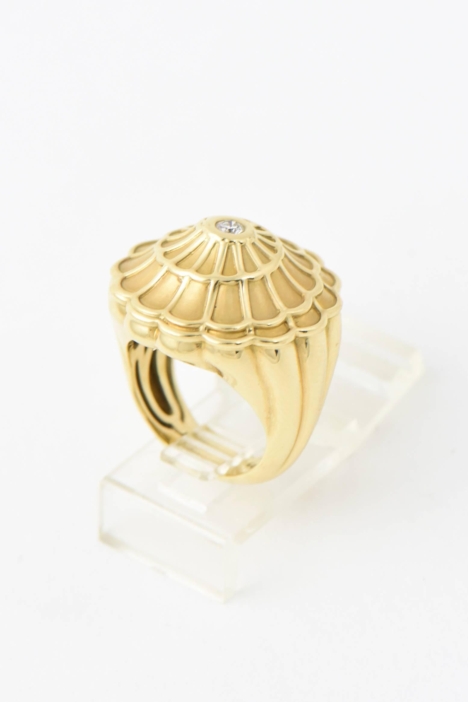 Women's Carrera y Carrera Afrodita Diamond and Gold Flower Cocktail Ring