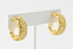 Roberto Coin Granada Diamond Gold Hoop Earrings