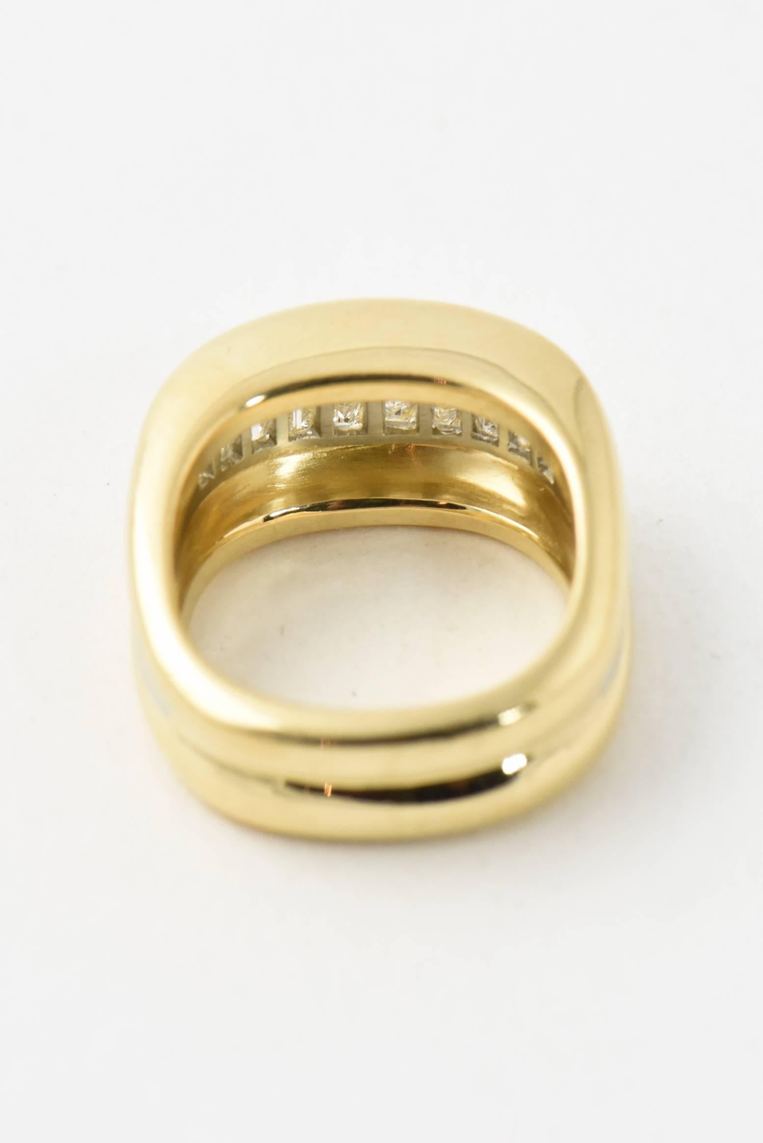 Jean-Francois Albert Diamant-Goldbandring im Zustand „Hervorragend“ in Miami Beach, FL