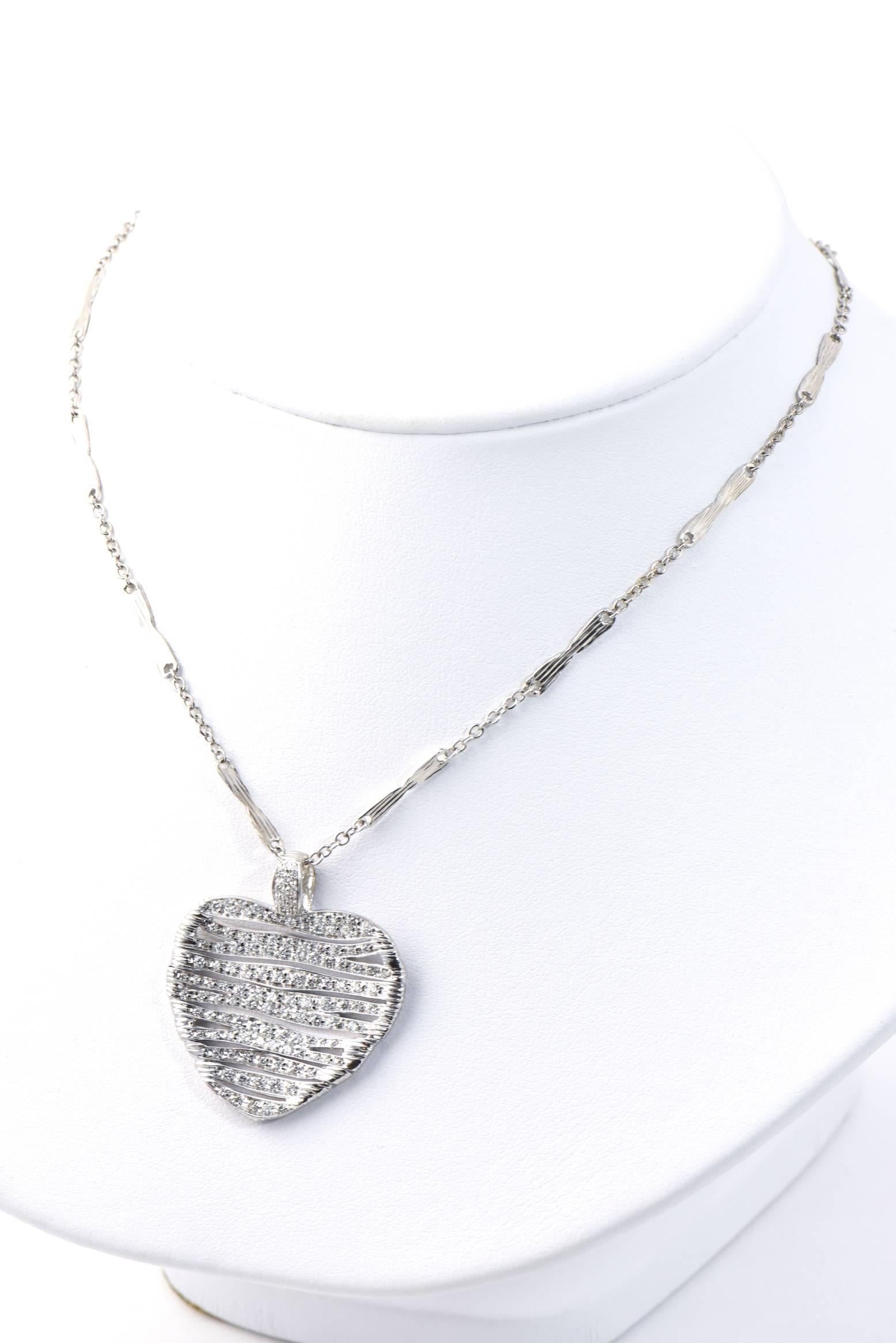 Roberto Coin Diamond Gold Heart Necklace from Elefantino Collection 2