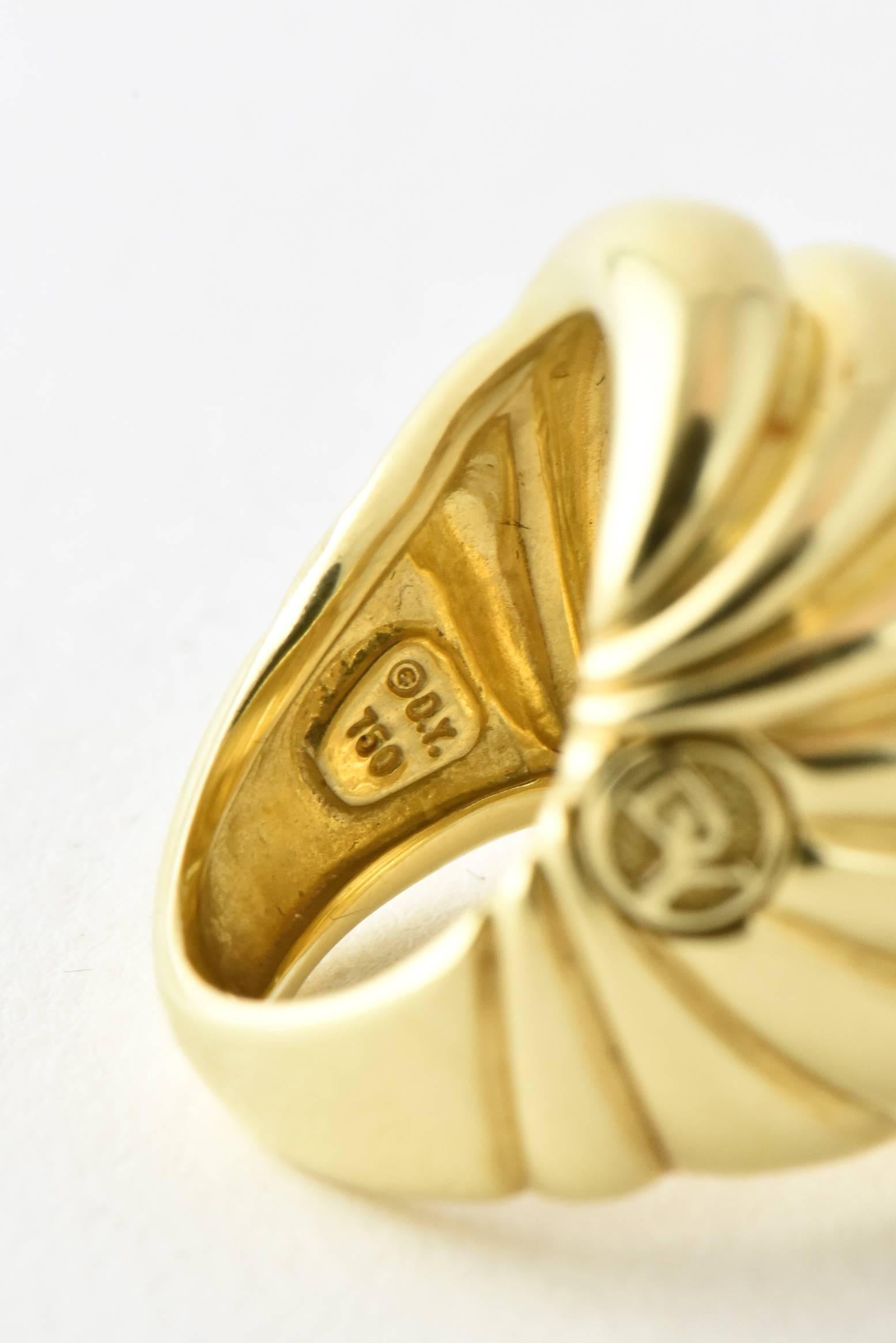 David Yurman Sculpted Gold Dome Ring 2
