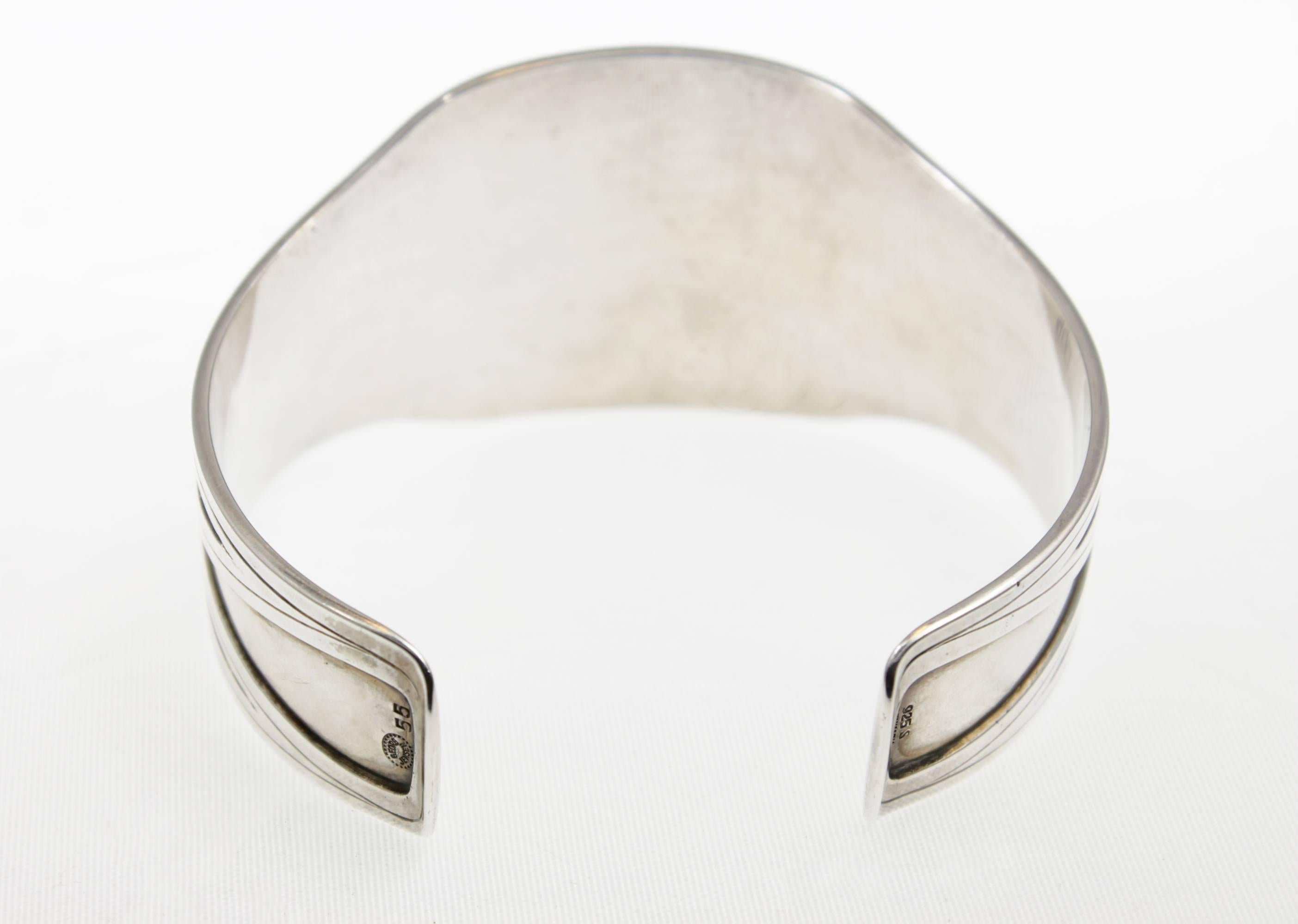 Georg Jensen Modernist Design Sterling Cuff Bracelet 1