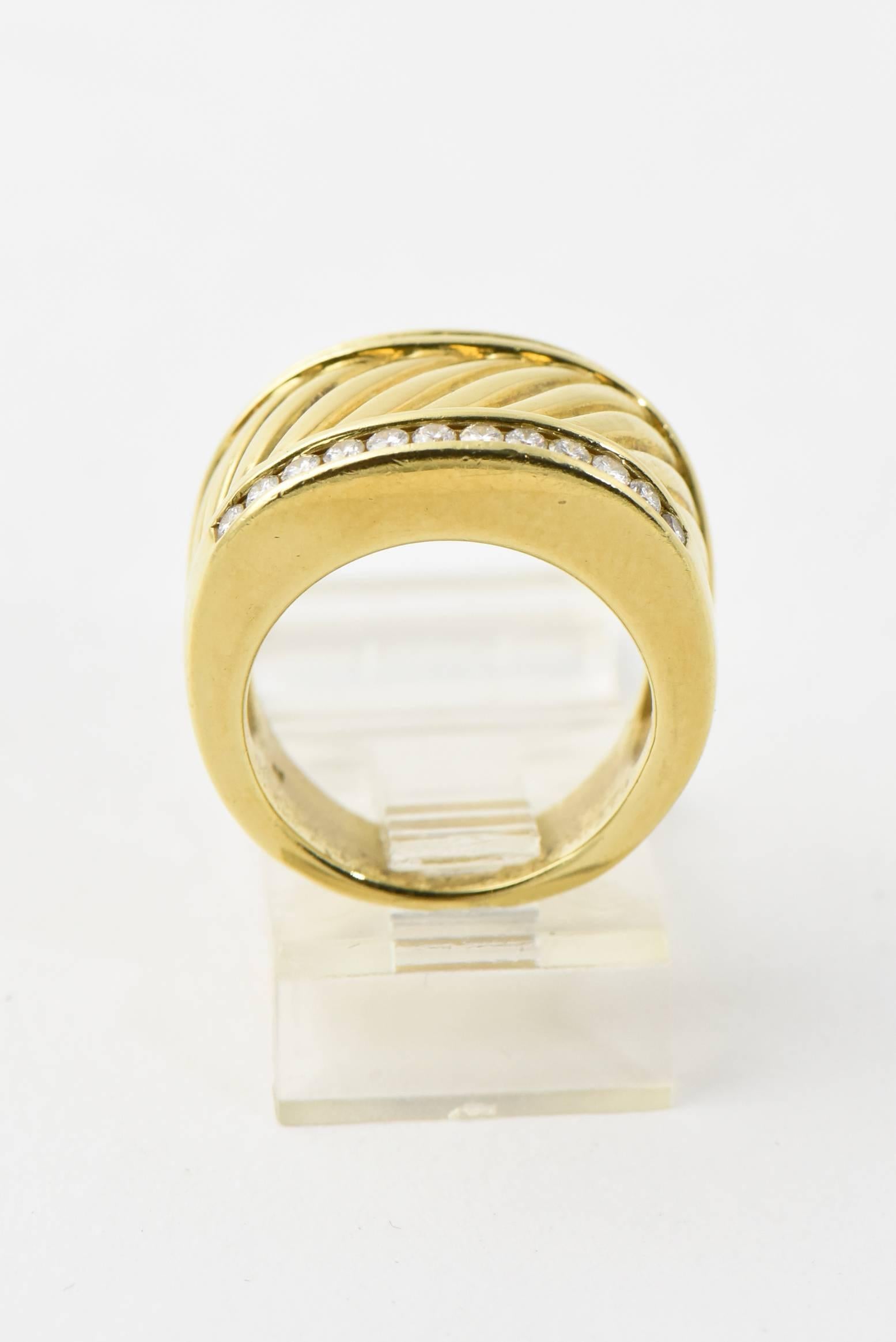 david yurman cigar band ring with diamonds